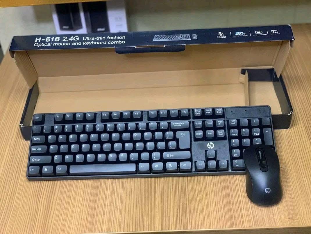 Combo Teclado e Mouse Sem Fio H-518 2.4G